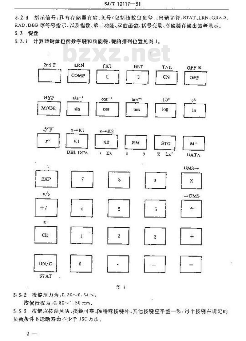 SJ/T 10117-1991 ＣＺ－１２０６型函数计算器