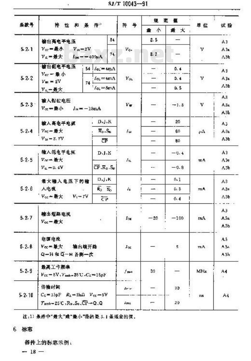 SJ/T 10043-1991 半导体集成电路ＣＴ５４ＬＳ１１２／ＣＴ７４ＬＳ１１２型双下降沿Ｊ－Ｋ触发器(有预置端、清除端)