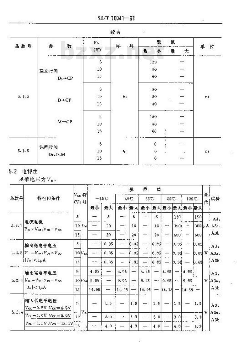 SJ/T 10041-1991 电子器件详细规范 半导体集成电路ＣＣ４０１４型ＣＭＯＳ８位移位寄存器