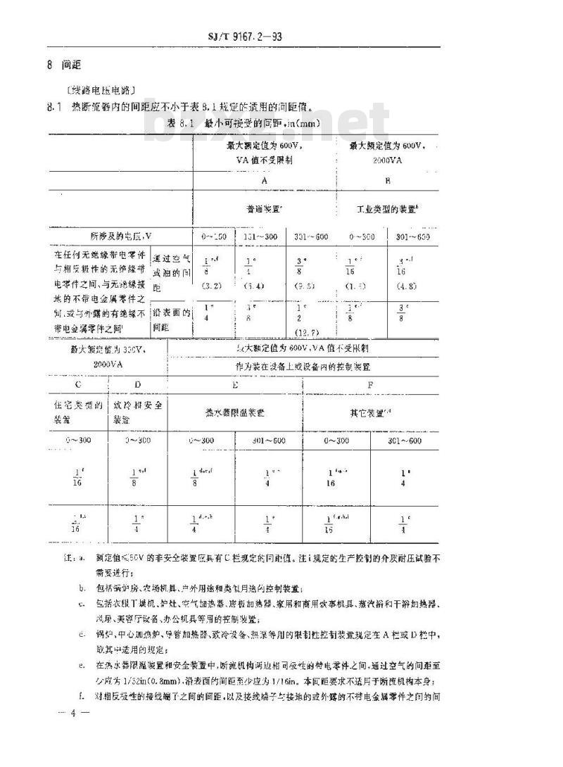 SJ/T 9167.2-1993 用于电气设备和件的热断流器