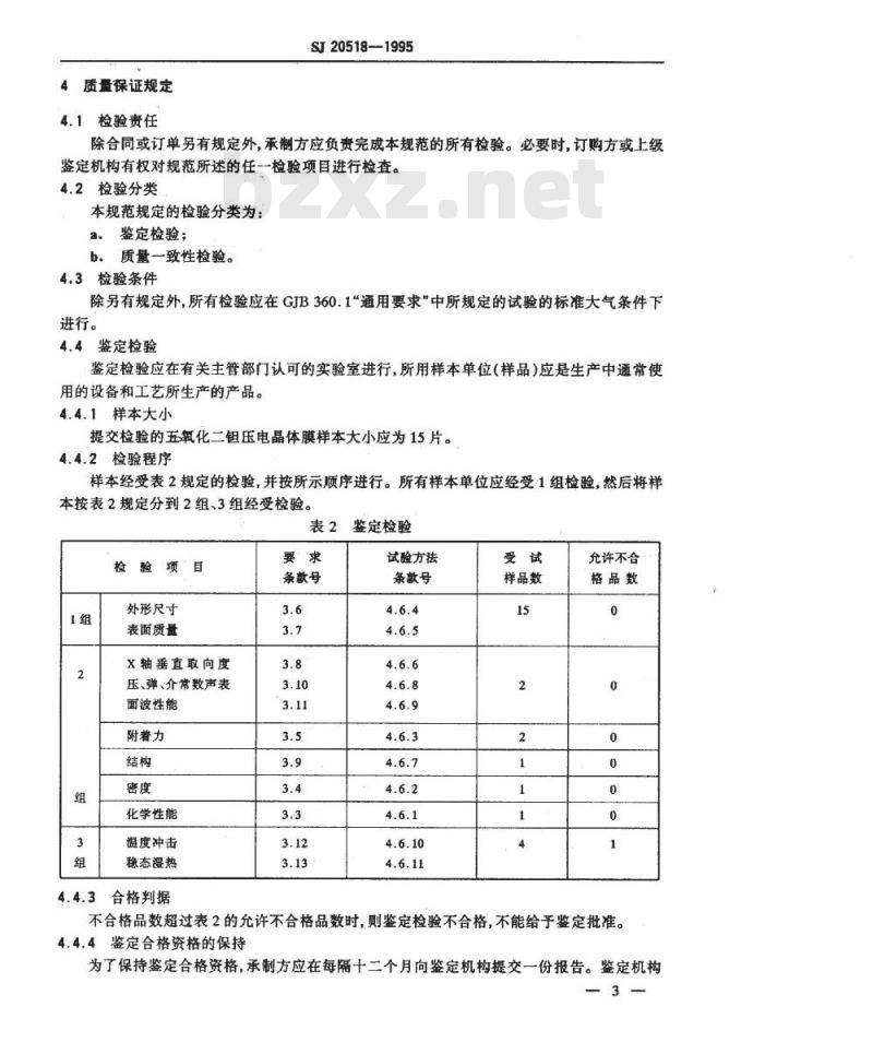 SJ 20518-1995 压电器件用五氧化二钽薄膜规范