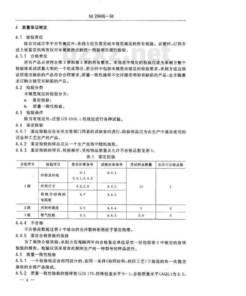 SJ 20446-1994 锆钒铁吸气剂规范