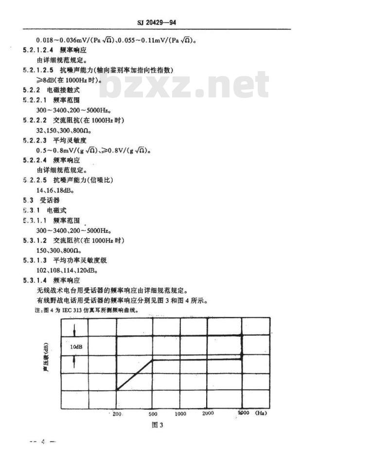 SJ 20429-1994 通信电声器件与设备互连的优选配接值