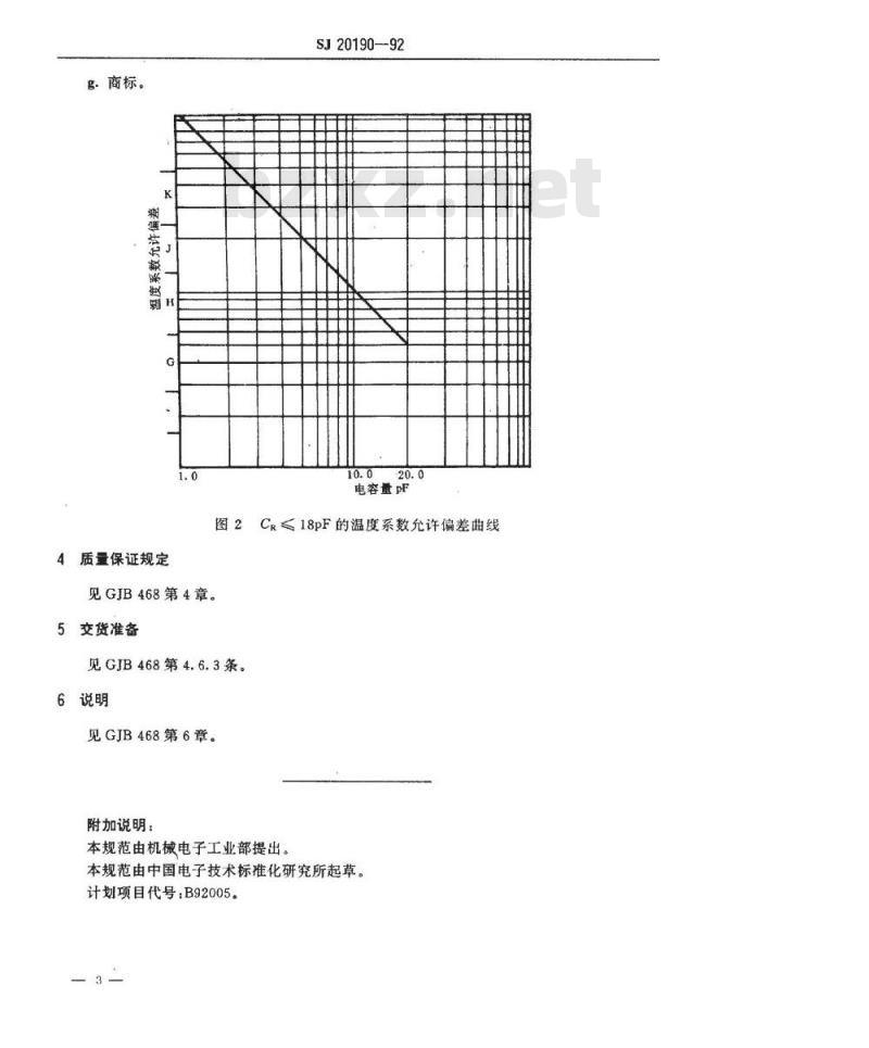 SJ 20190-1992 ＣＣＫ１０２型有可靠性指标的瓷介固定电容器详细规范
