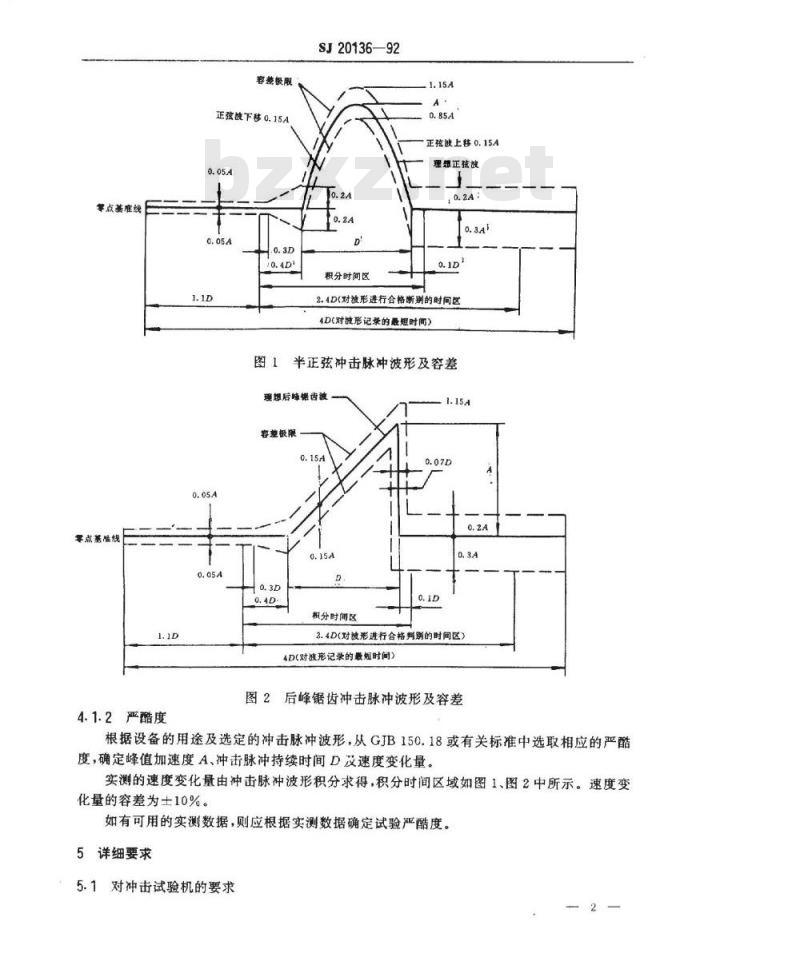 SJ 20136-1992 军用电子设备冲击测试方法
