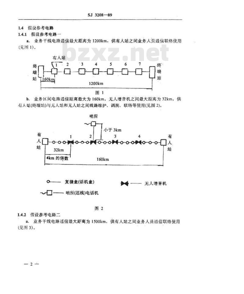SJ 3208-1989 同轴电缆载波通信业务电话系统技术要求