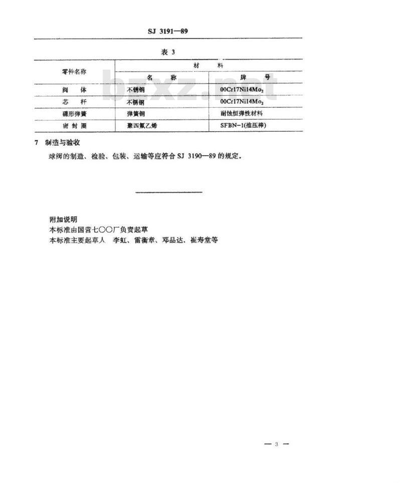 SJ 3191-1989 管路用双卡套式球阀