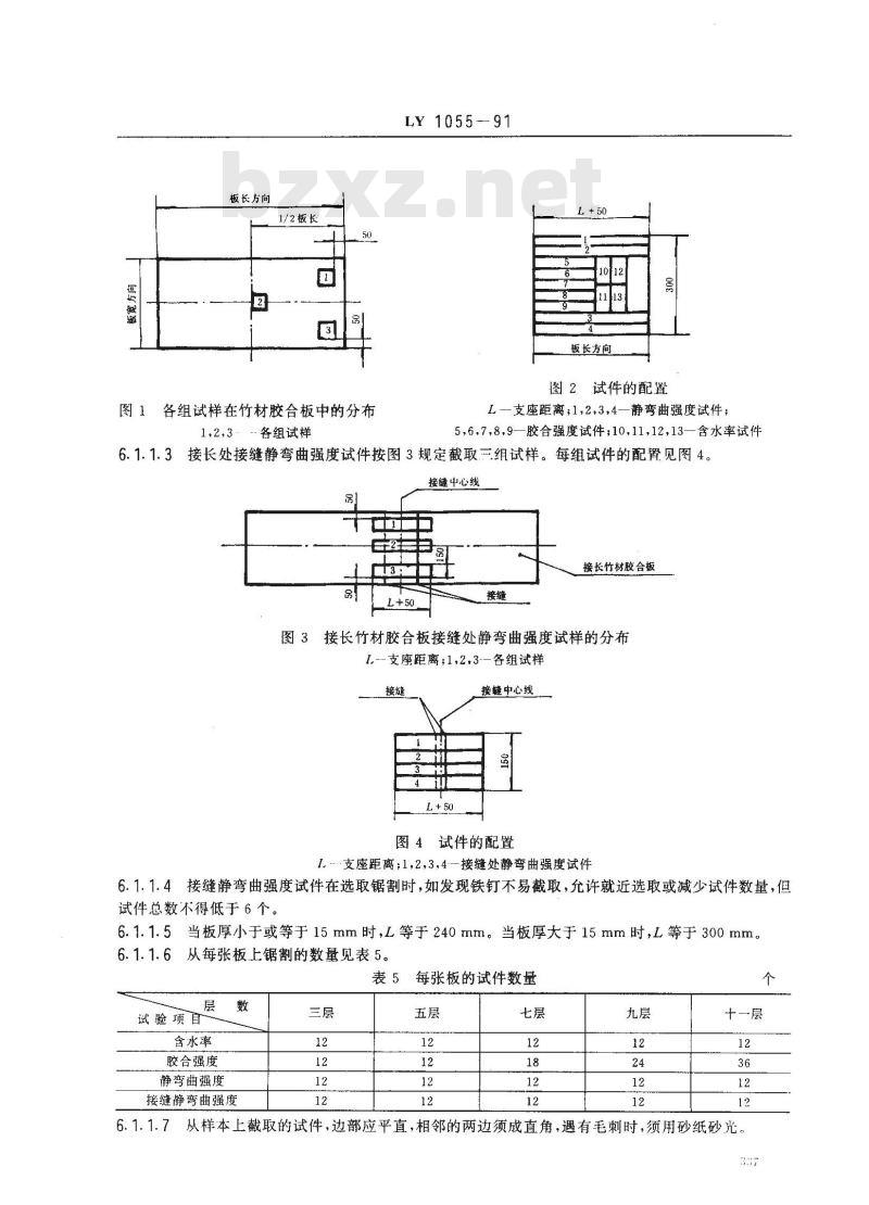 LY/T 1055-1991 汽车车厢底板用竹材胶合板