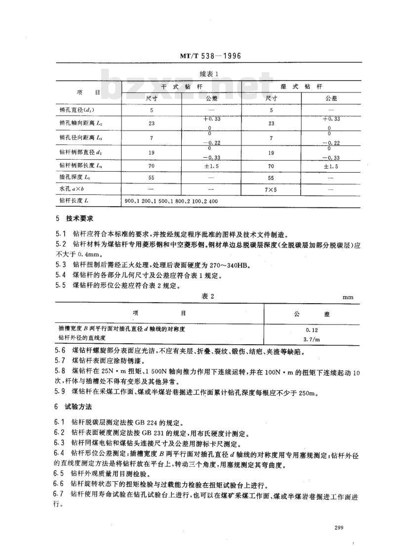 MT/T 538-1996 煤钻杆