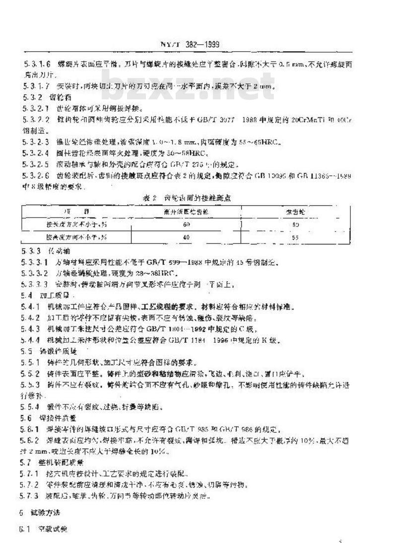 NY/T 382-1999 中型拖拉机后悬挂 挖穴机