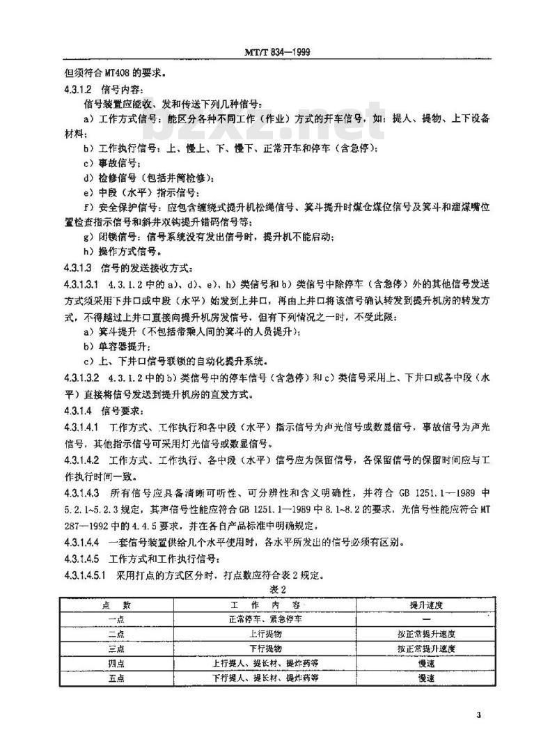 MT/T 834-1999 煤矿用提升信号装置通用技术条件