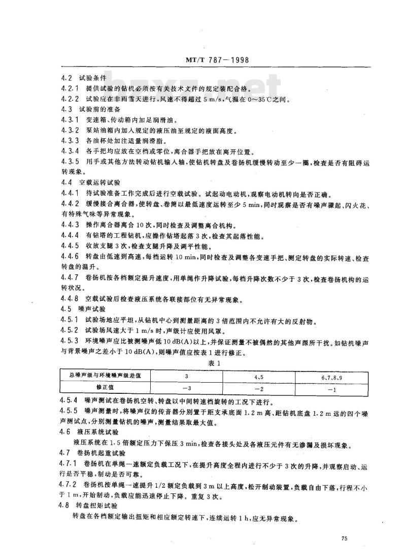 MT/T 787-1998 转盘钻机通用技术条件