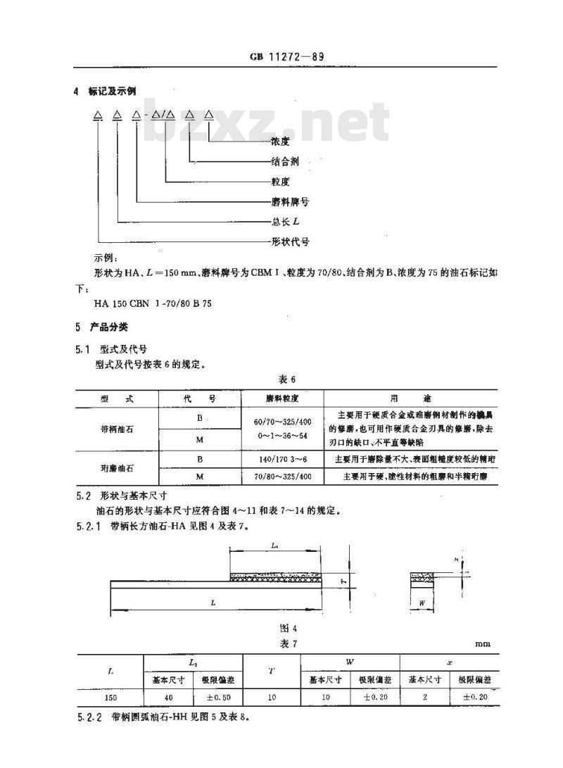 GB 11272-1989 金刚石或立方氮化硼油石