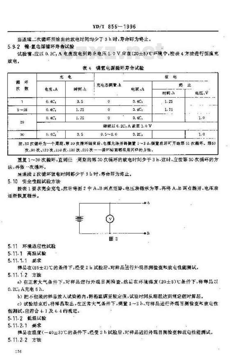 YD/T 856-1996 移动通信手持机电源技术要求和试验方法