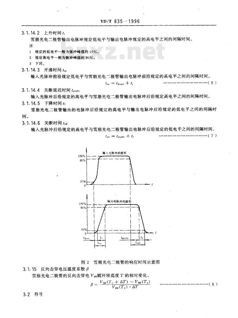 YD/T 835-1996 雪崩光电二极管检测方法