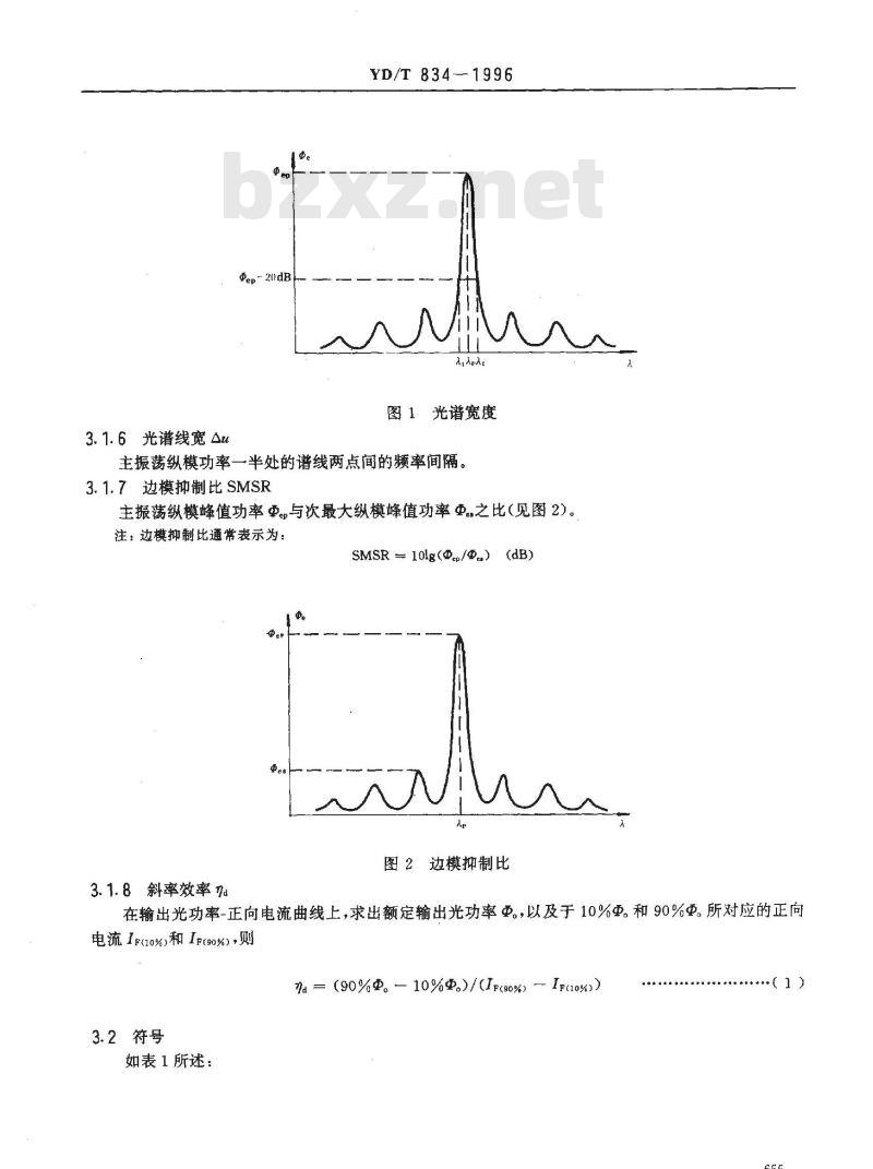 YD/T 834-1996 分布反馈激光二极管检测方法