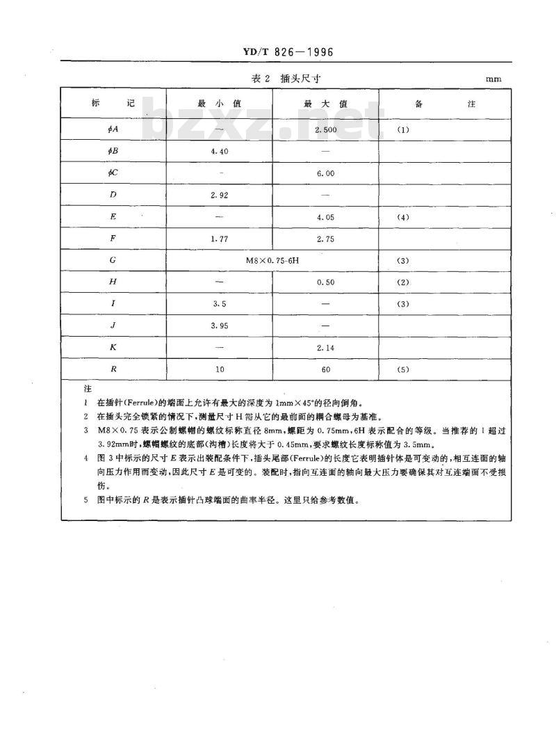 YD/T 826-1996 FC-PC型单模光纤光缆活动连接器技术条件