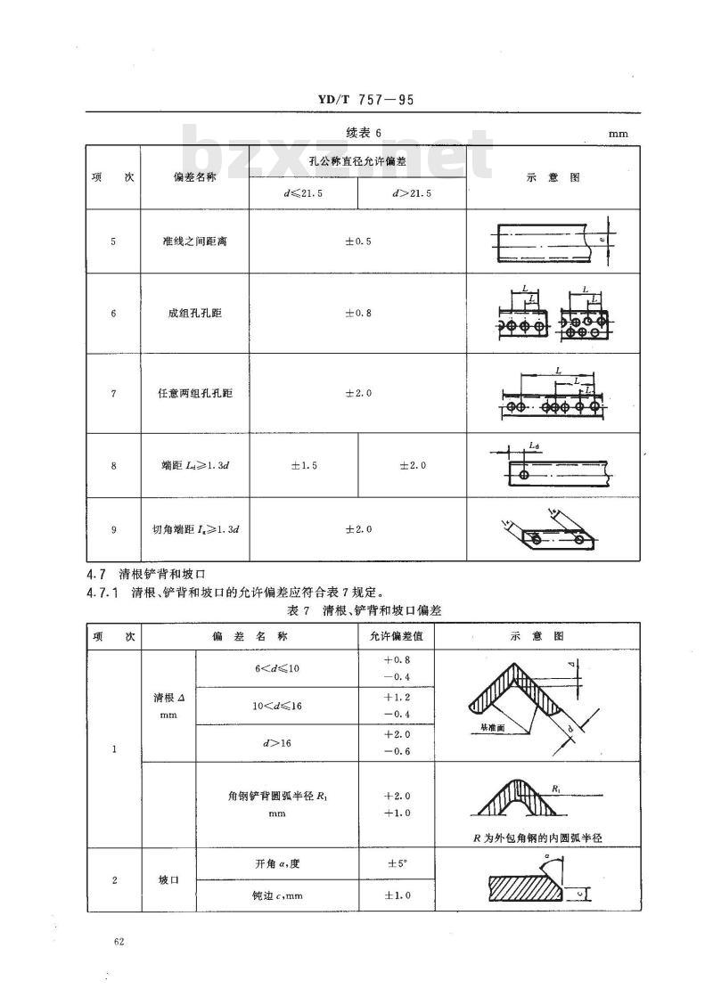 YD/T 757-1995 微波铁塔技术条件