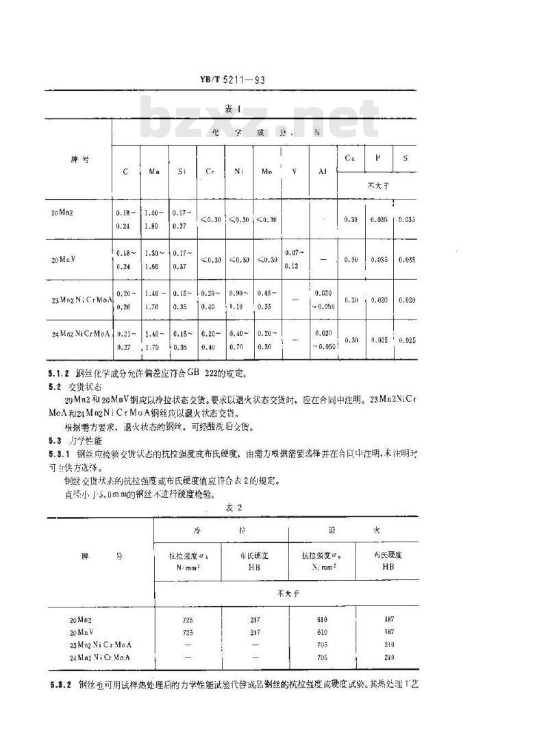 YB/T 5211-1993 链式葫芦起重圆环链用钢丝