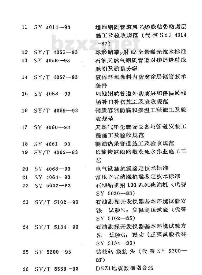 SY/T 4065-1993 石油天然气钢质管道对接焊缝超声波探伤及质量分级
