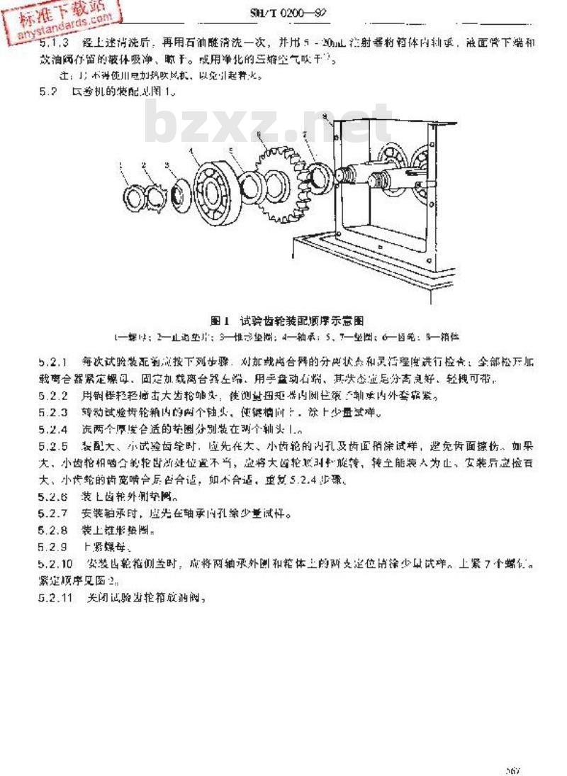 SH/T 0200-1992 含聚合物润滑油剪切安定性测定法(齿轮机法)