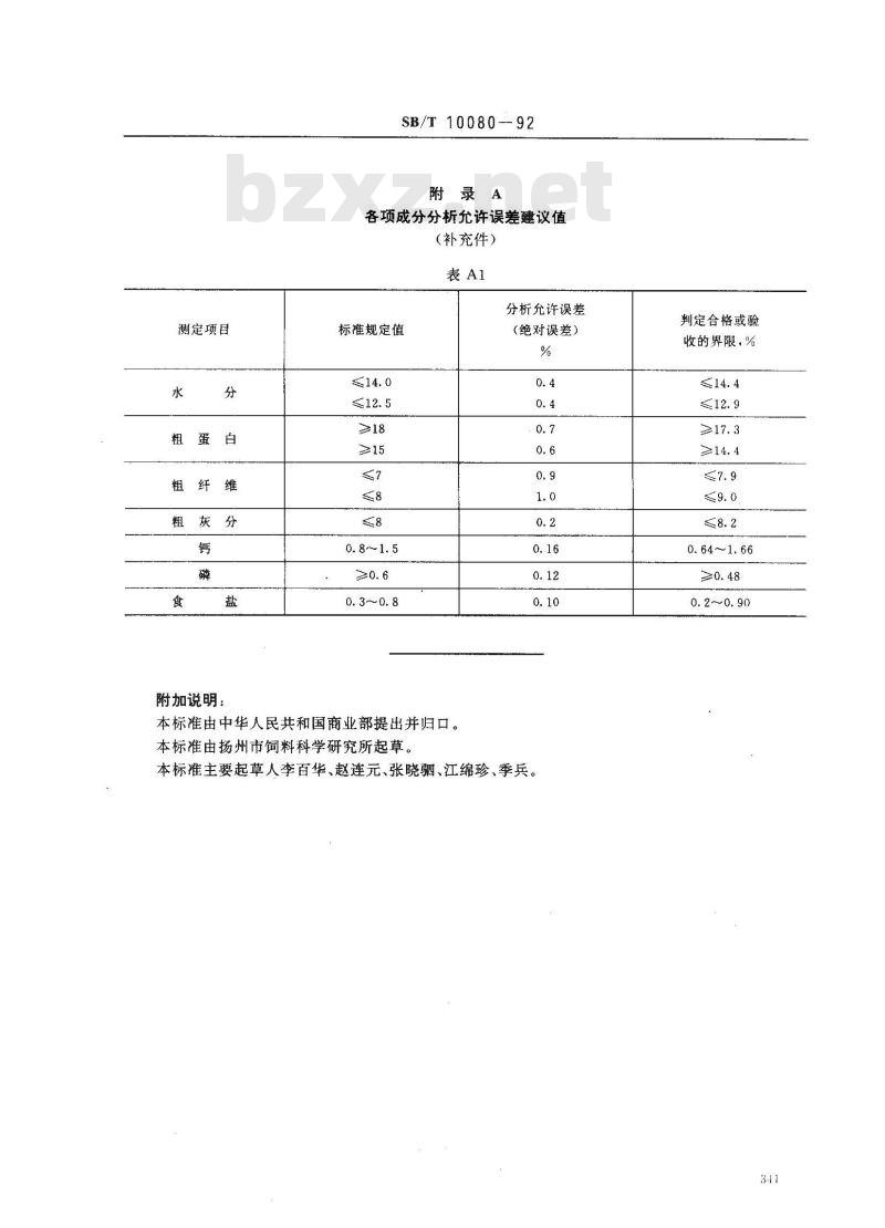 SB/T 10080-1992 肉用仔鹅精料补充料