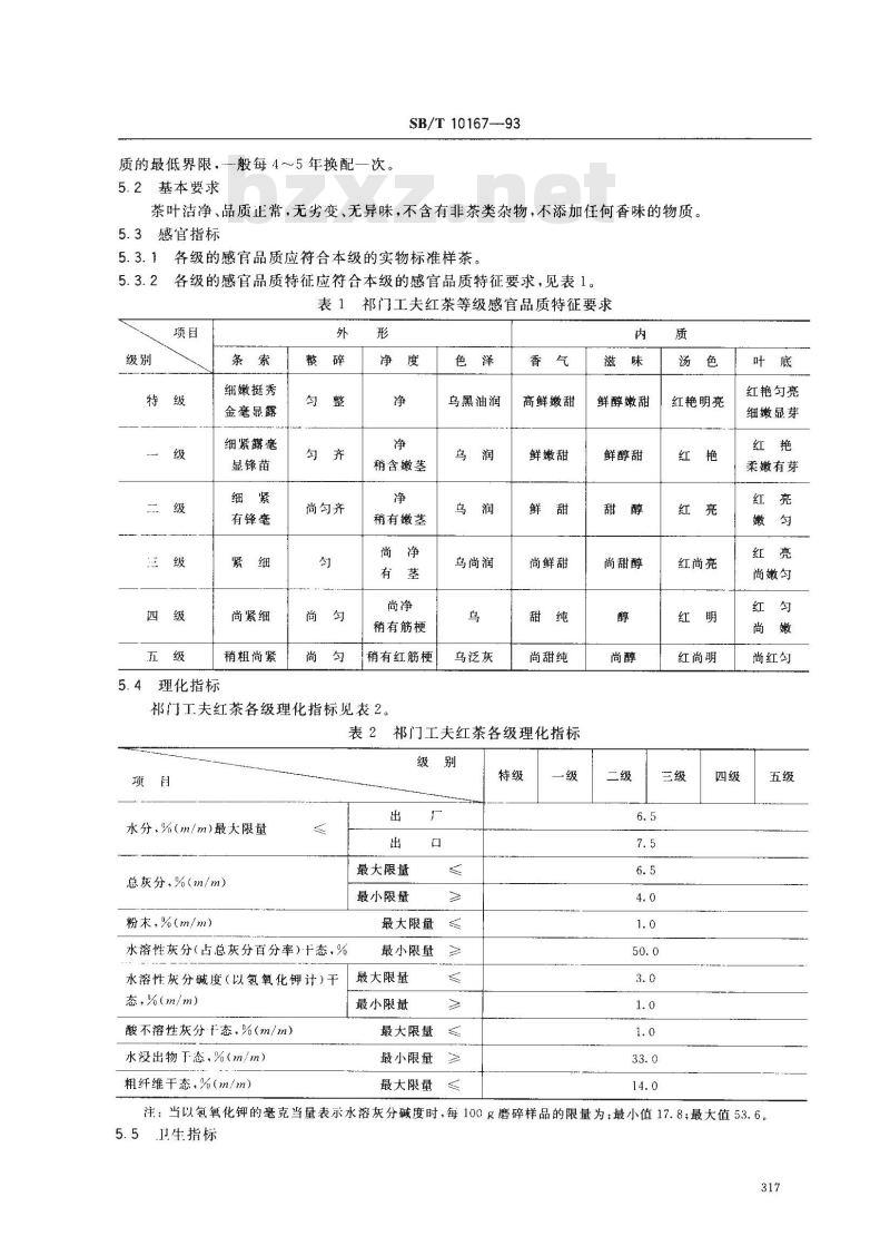 SB/T 10167-1993 祁门工夫红茶