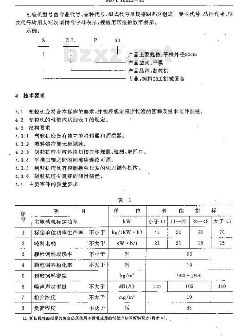 SB/T 10122-1992 平模制粒机