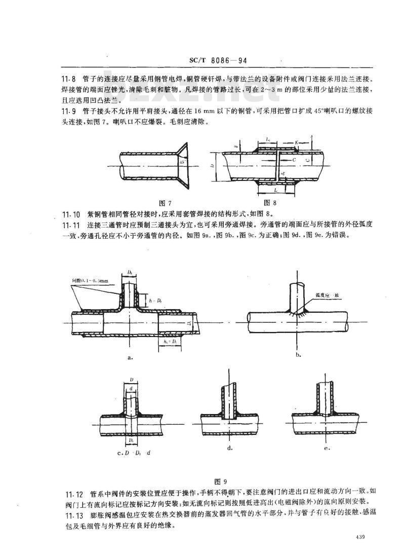SC/T 8086-1994 渔船制冷机组安装技术要求