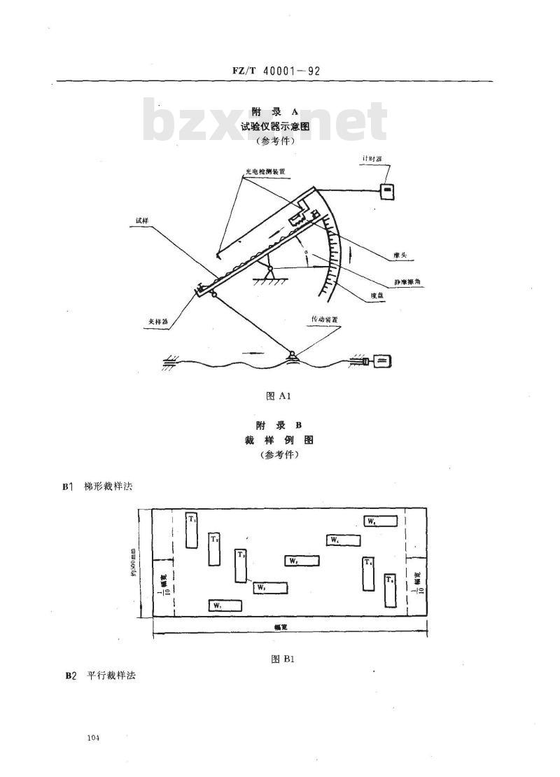 FZ/T 40001-1992 丝织物平滑度试验方法 斜面滑动法