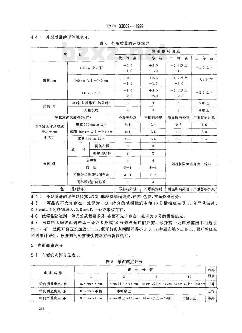 FZ/T 33009-1999 苎麻色织布