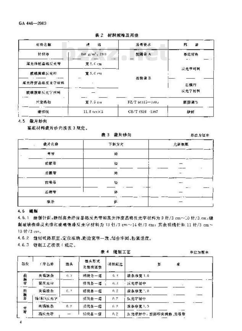 GA 446-2003 警服 反光背心