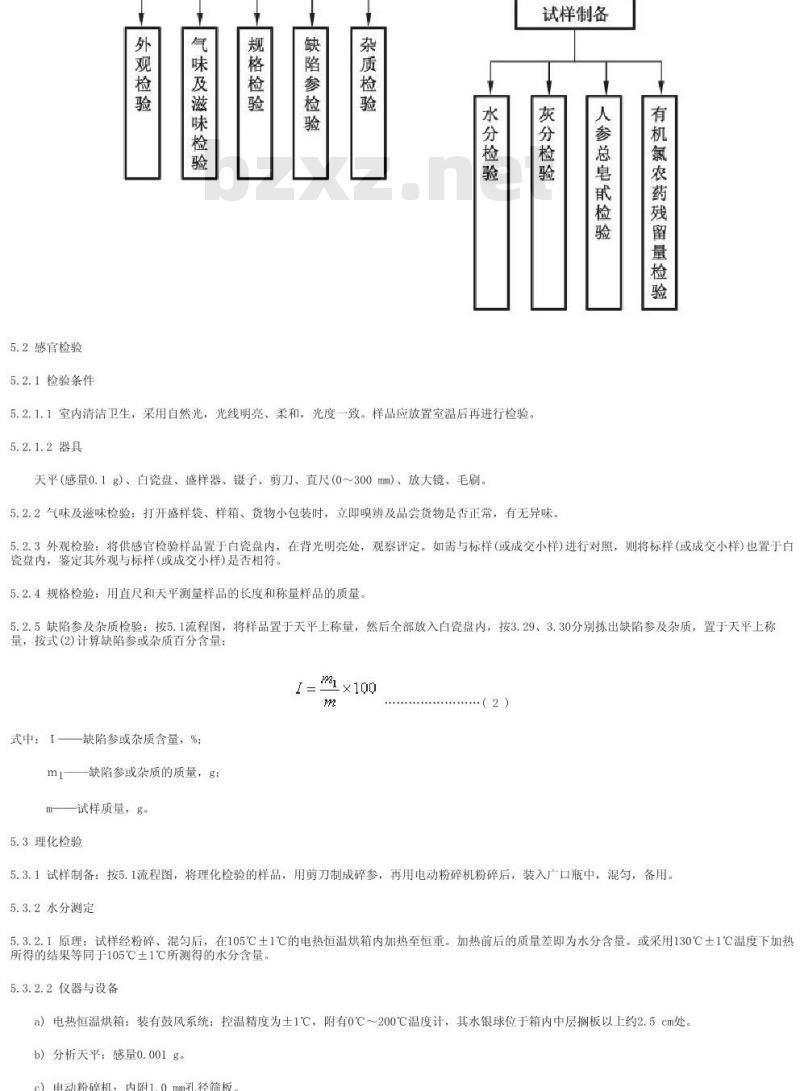 SN/T 1001-2001 出口人参检验规程