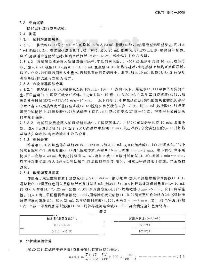 GB/T 1510-2006 锰矿石 铝含量的测定 EDTA滴定法