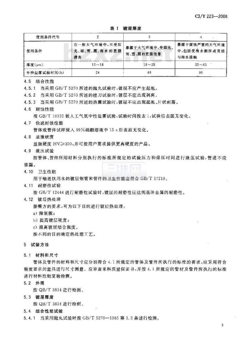 CJ/T 223-2006 合金镀层(HA)钢管及管件