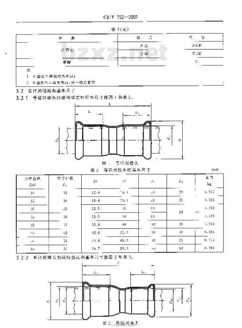 CJ/T 152-2001 不锈钢卡压式管件