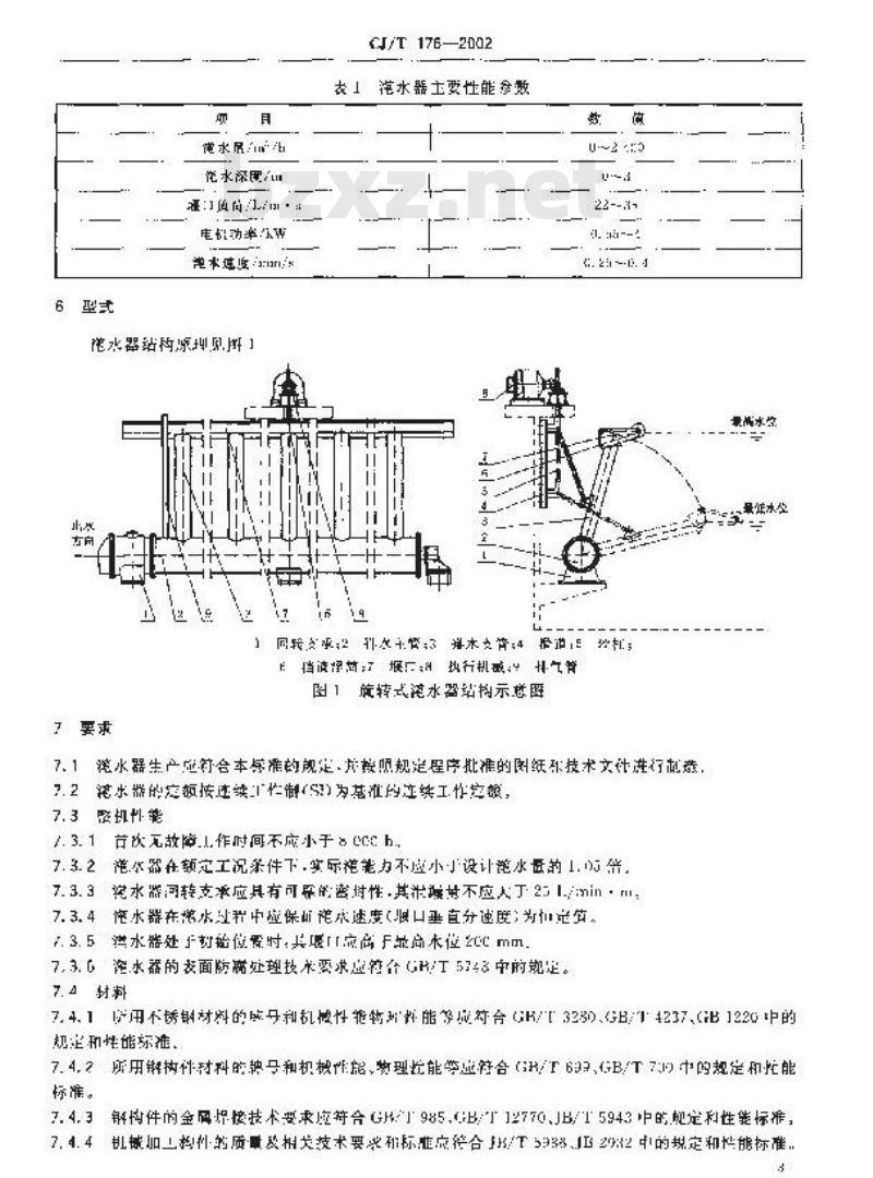 CJ/T 176-2002 旋转式滗水器