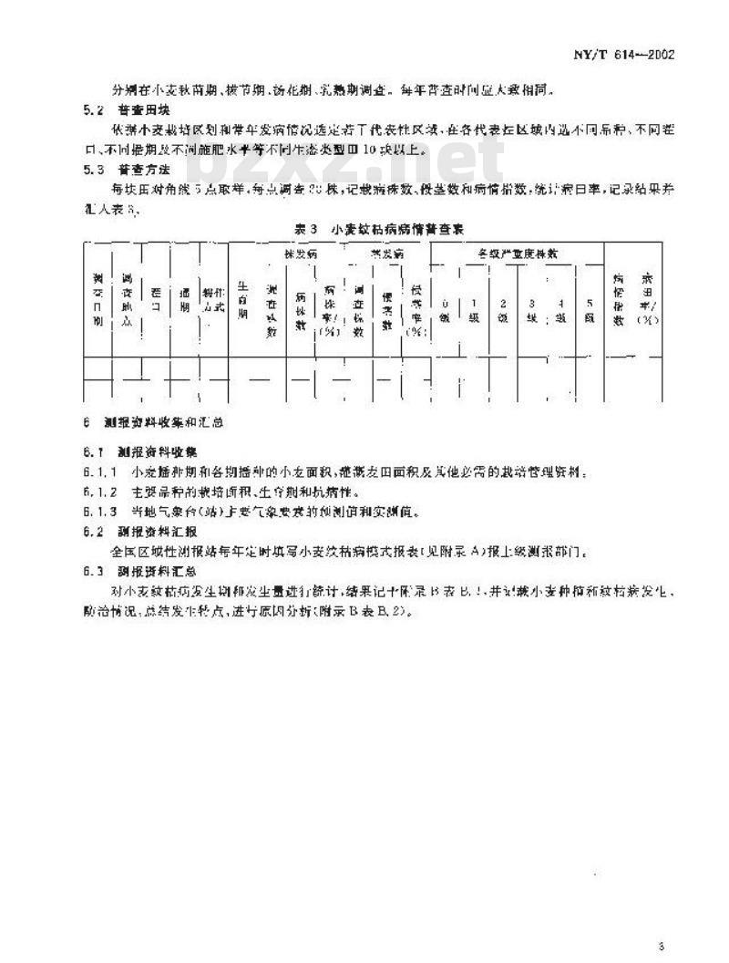 NY/T 614-2002 小麦纹枯病测报调查规范
