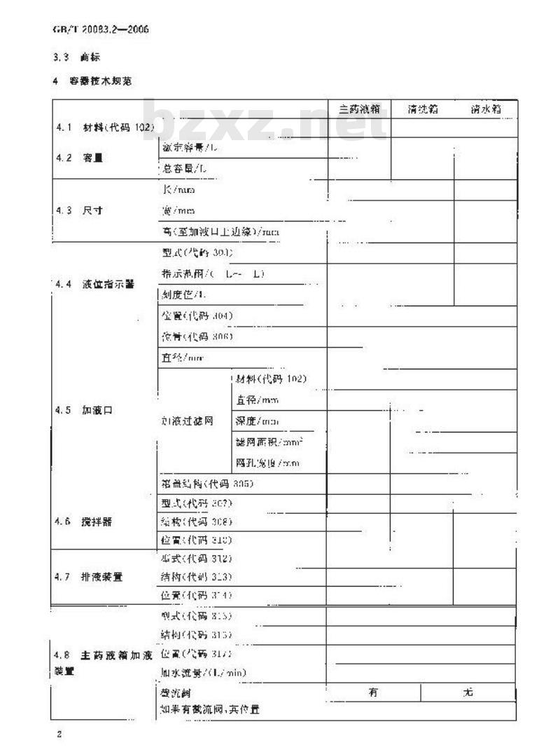 GB/T 20083.2-2006 风送农业喷雾机 数据表 第2部分：零部件技术规范