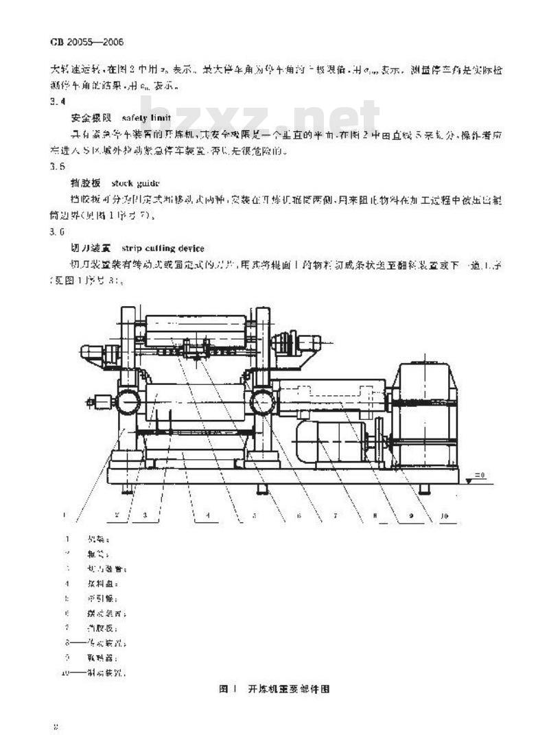 GB 20055-2006 开放式炼胶机炼塑机安全要求