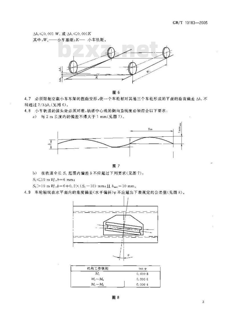 GB/T 10183-2005 桥式和门式起重机制造及轨道安装公差