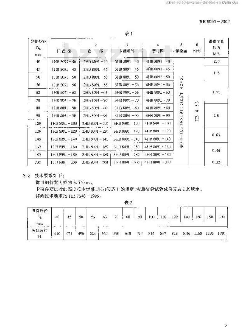 HB 8091-2002 空气系统导管与导管连结卡箍