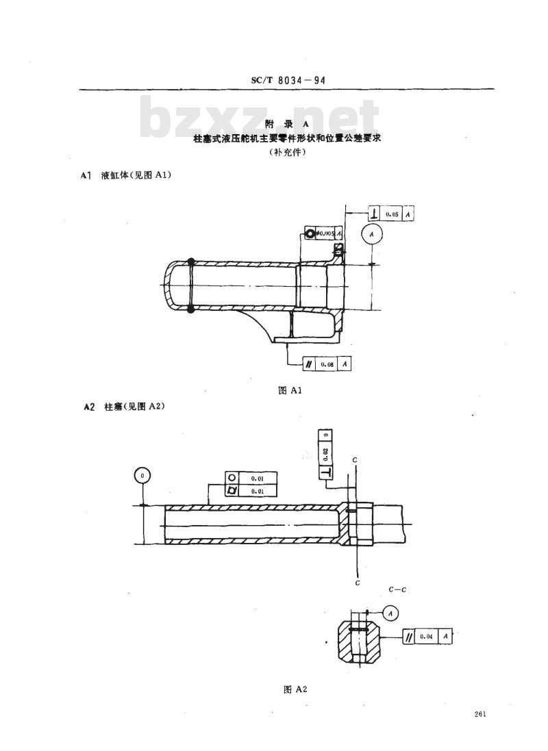 SC/T 8034-1994 渔船柱塞式液压舵机修理技术要求