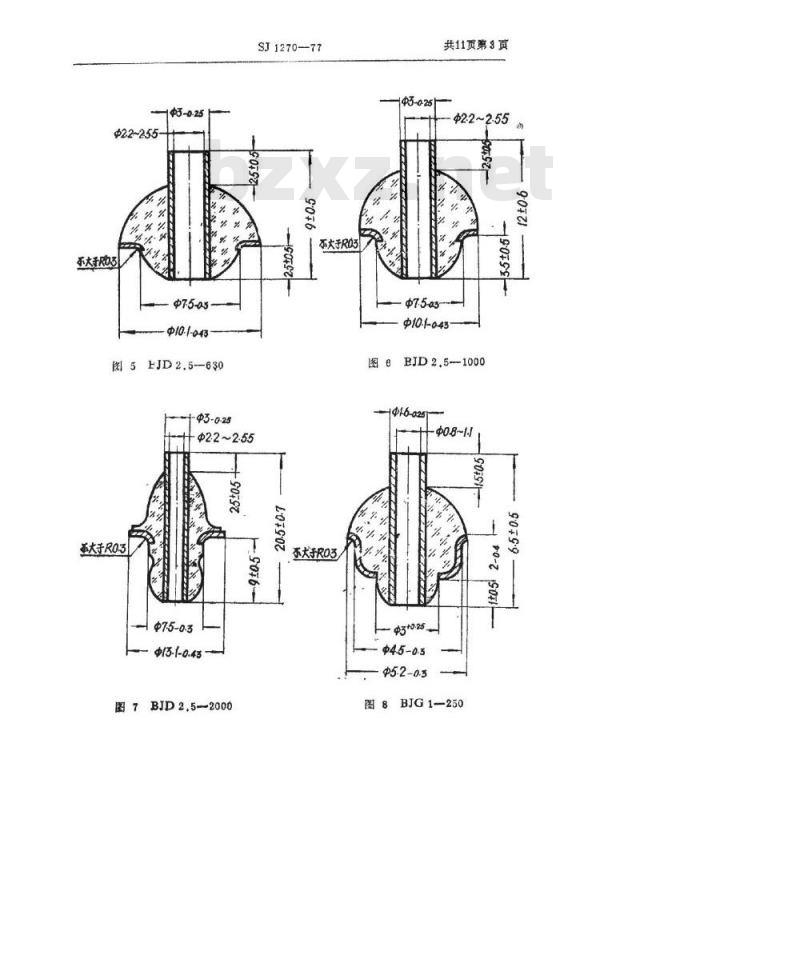 SJ 1270-1977 通心玻璃绝缘子