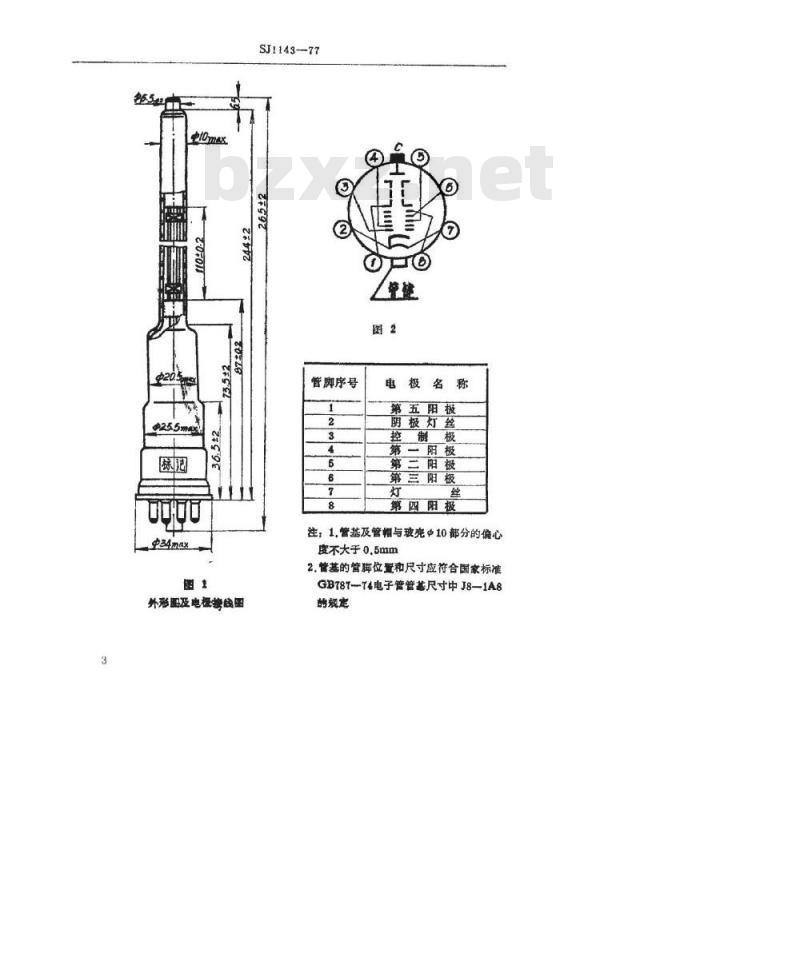 SJ 1143-1977 B101行波管