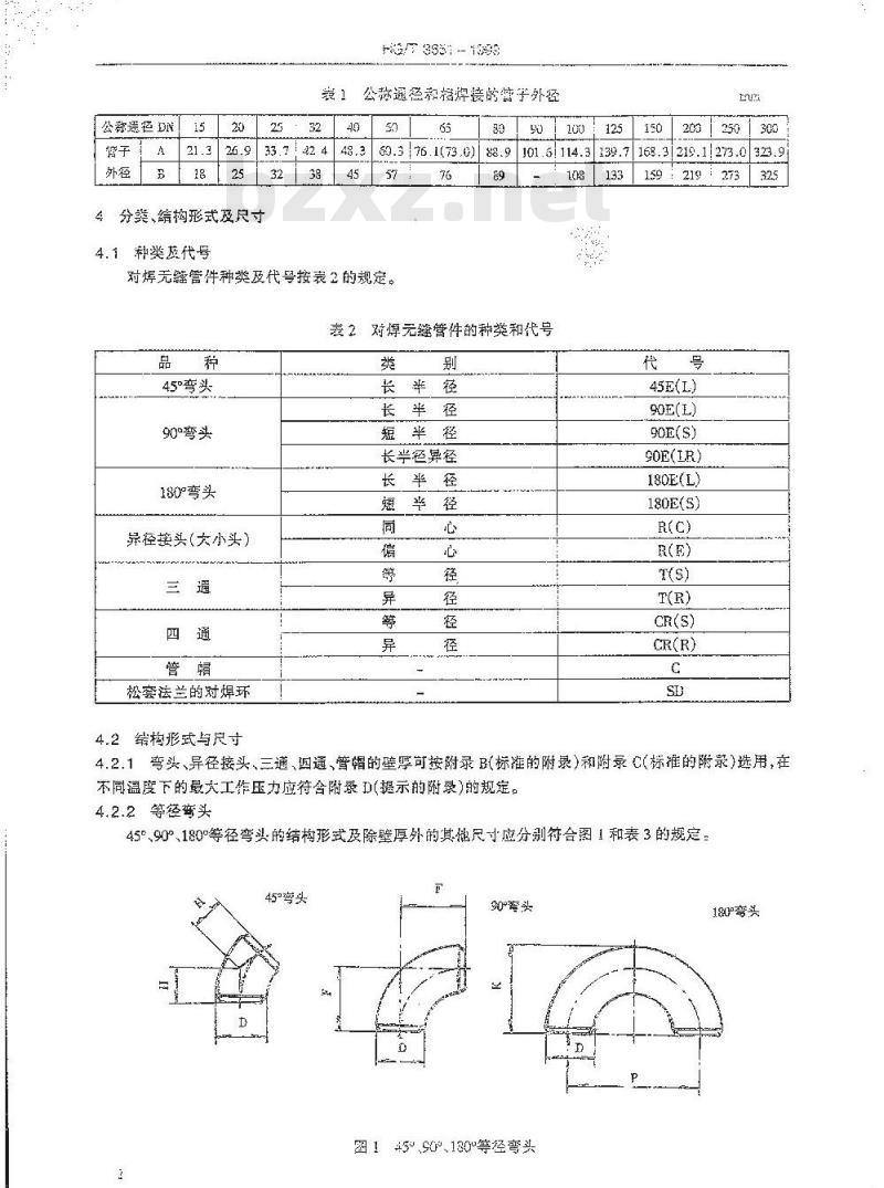 HG/T 3651-1999 钛制对焊无缝管件