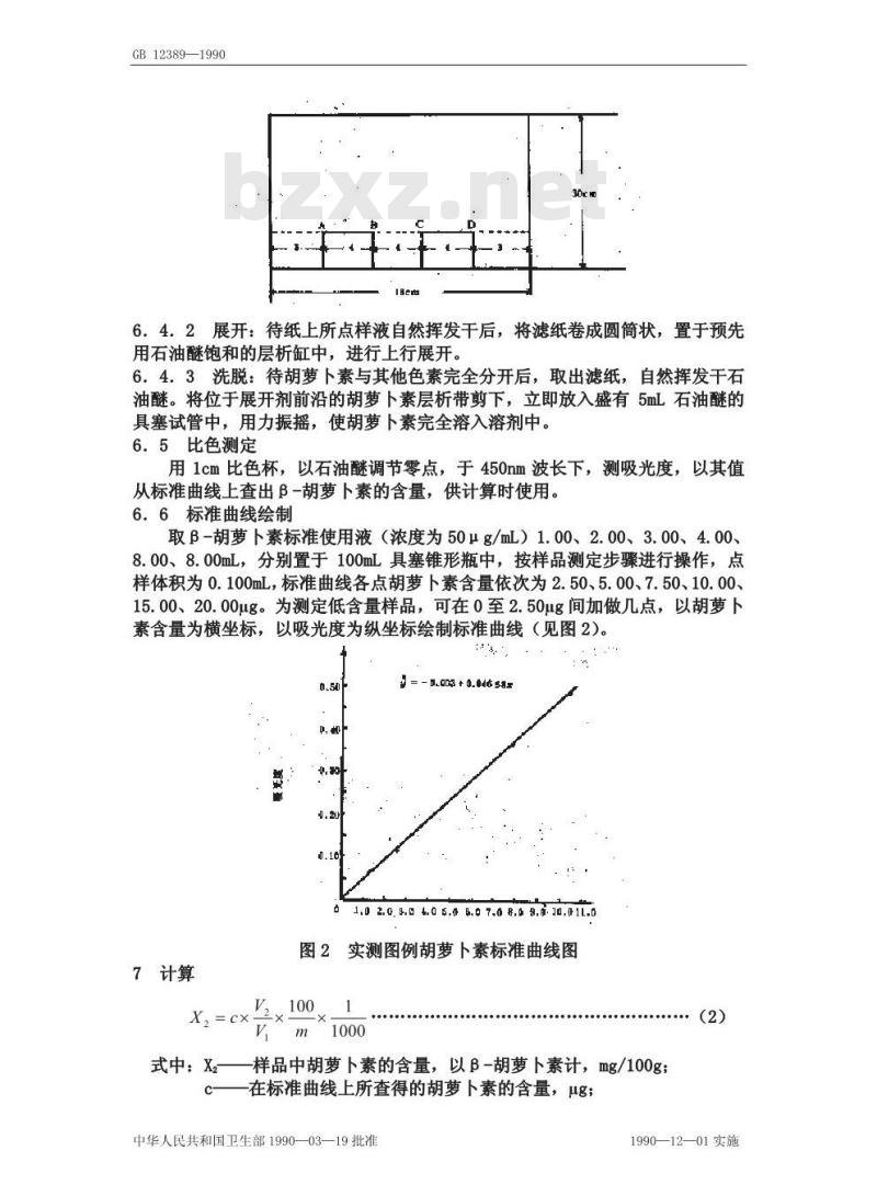 GB/T 12389-1990 食物中胡萝卜素的测定方法