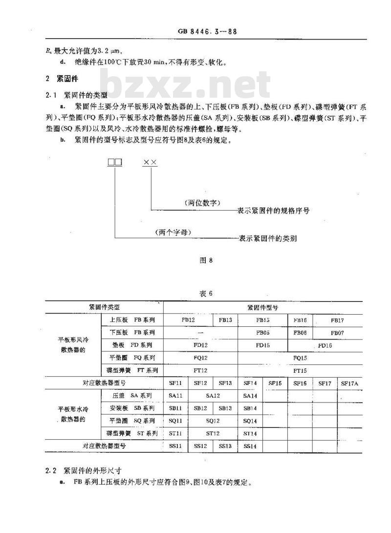 GB/T 8446.3-1988 电力半导体器件用散热器 绝缘件和紧固件