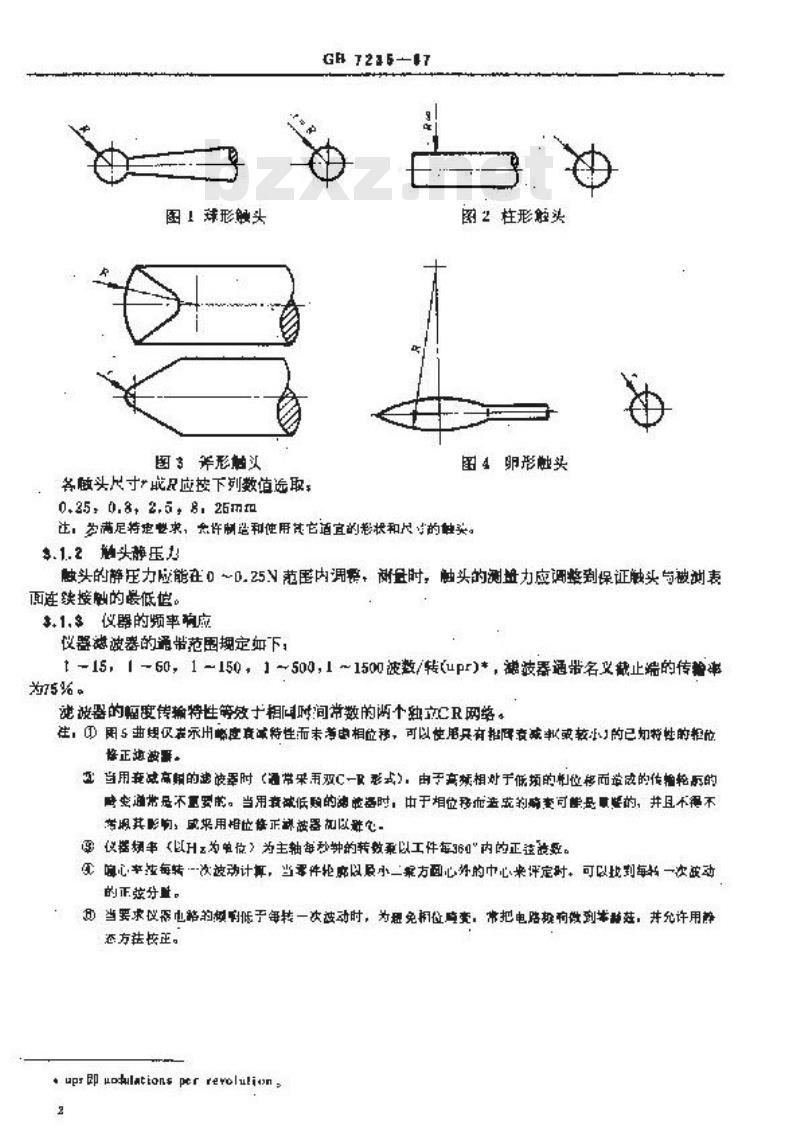 GB/T 7235-1987 评定圆度误差的方法 半径变化量测量