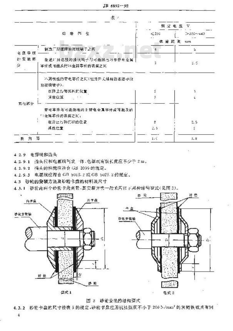 JB/T 6092-1992 轻型台式砂轮机